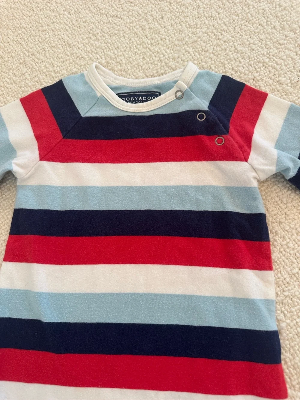Toobydoo Striped Long-Sleeve Footie